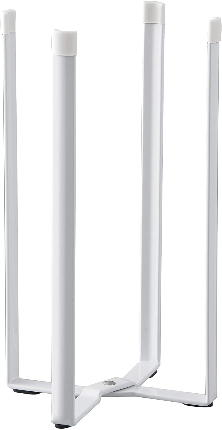 Yamazaki 6784 Tower Kitchen Multi-Use Stand, White, Steel/Silicon Resin, Minimalist, 12 x 10 x 27 cm