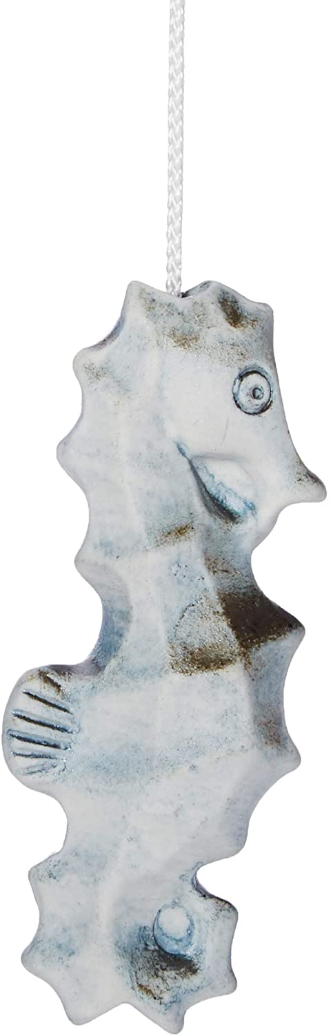 Ceramic Cord Pull Seahorse - Blue - Image 2