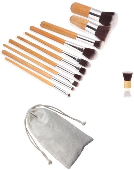 Tinksky 15 Colors Cosmetics Cream Contour-Contouring Foundation Concealer Palette Highlighting Makeup Kit with 11pcs Bamboo Brushes - Image 4