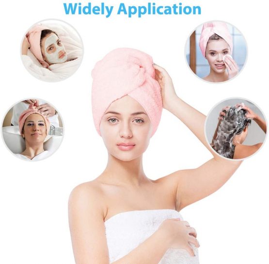 Aerb Drying Hair Towels, Super Absorbent Quick Dry Polyester Hair Towel