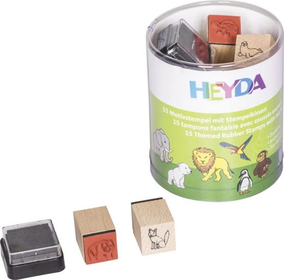 Heyda 204888491 Heyda 204888491 Stamp Tin (Zoo Animals) Design Size: Approx. 1.5 x 1.5 cm - Image 2