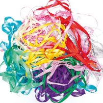Baker Ross ET305 Assorted Ribbon Pack, Perfect for Children's Craft Projects, Card Making, Collages, Decorations and More (Pack of 75g)