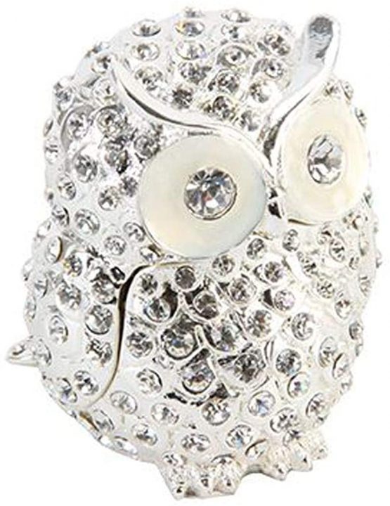 Crystal Owl Trinket Box - Ornament - Treasured Trinkets