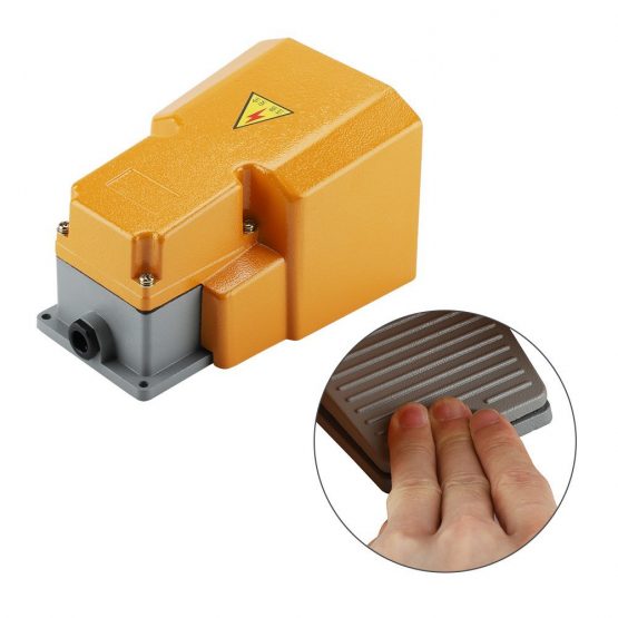 250V 10A Footswitch,Foot Pedal On/Off Switch with Guard - Aluminum Alloy Oil Resistant Corrosion-resistant - used for machine tools and many other equipment