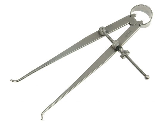 Starrett 73A-4 Solid Nut Inside Spring Calliper, Steel, Flat Leg, 0-4" Range