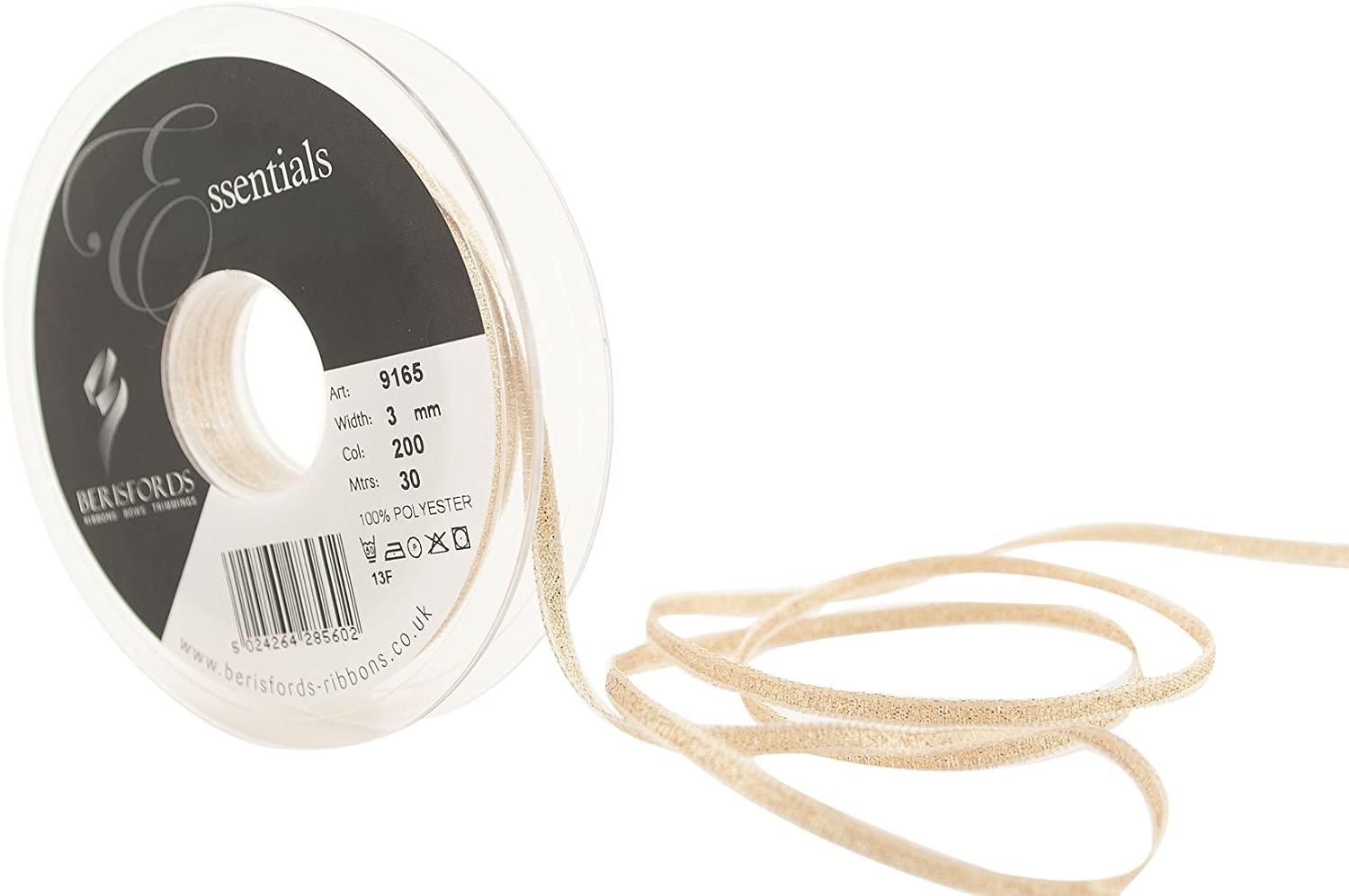 Berisfords Lame, Gold, 10.2 x 1.5 x 10.2 cm, 3mm