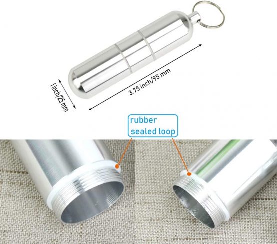 Deolven Cigarettes Pocket Case,Mini Aluminum Alloy Cigarette Cases Round Cigarette Box Portable Toothpick Holder with Key Chain for Car Travelling Outdoor Smokers Silver 3 Splits - Image 4