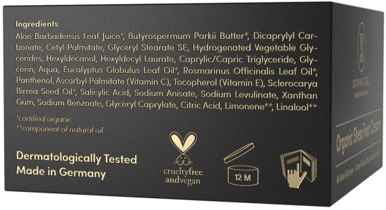 ORGANIC Shea Foot Cream 100ml – Regenerating Foot Spa for Dry Feet + Cracked Heals w/Shea Butter, Marula Oil, Salicylic Acid & Aloe Vera - Soothing Massage Balm Vegan Skin Care Made in Germany - Image 2