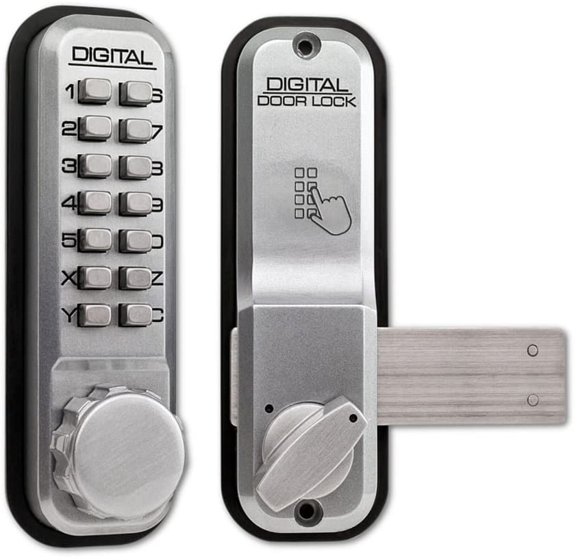 Lockey 2200 Mechanical External Digit Code Door Lock, Chrome