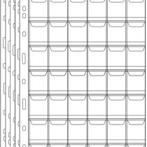 Uncle Paul Coin Collecting Pages 5 Sheets 42 Pockets Standard 9Hole Coin Pocket Inserts Collecting Sleeves for Coins CS03542