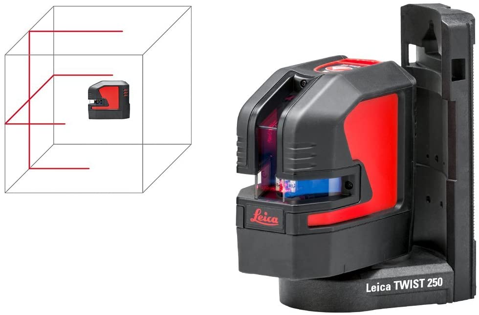 Leica Lino L2s - Cross-line Laser with Innovative Magnetic Adapter, Red, 110 x 60 x 110 mm