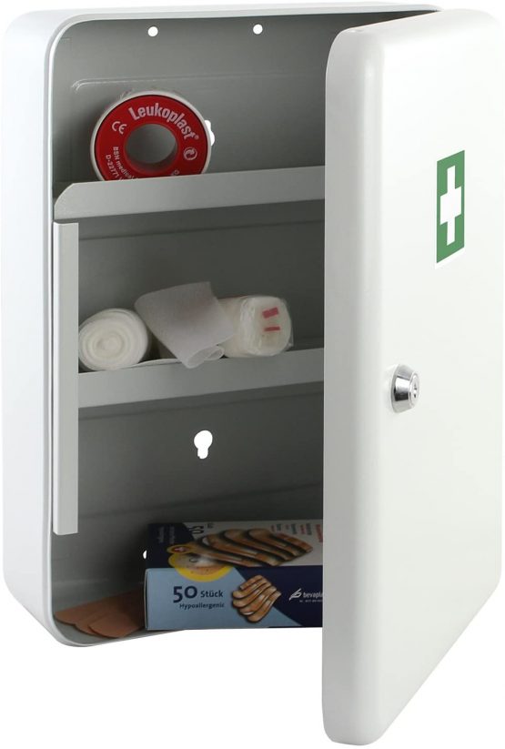HMF 10732-07 First Aid Box, Medical Box, Pharmacy, Aluminium, 32 x 23 x 9,5 cm - Image 2