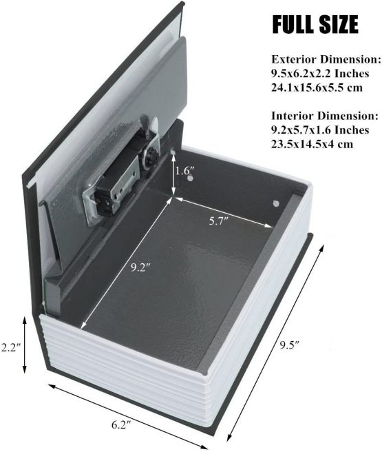 Langtor Book Safe with Combination Lock Dictionary Diversion Money Box, Portable Safe Box, Great for storing Money (Samll, Blue) - Image 2