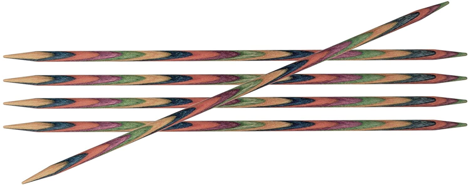 KnitPro Symfonie Double Pointed Needles 6" (15cm), Multicolour, 4.00mm