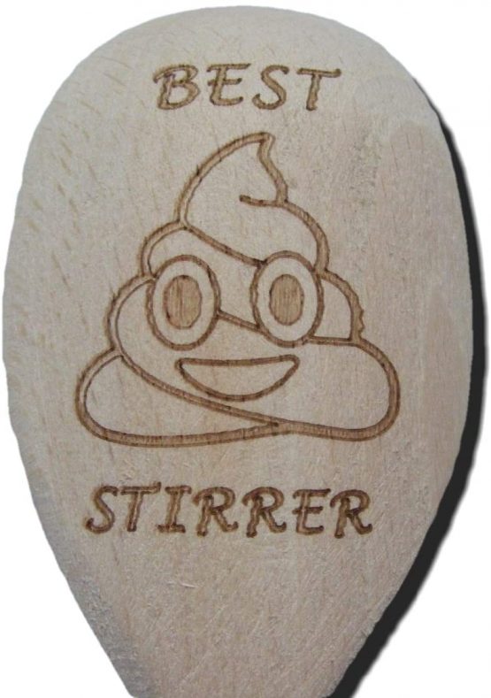 FastCraft BEST SHIT STIRRER WOODEN BAKING SPOON PRESENT BIGGEST GREATEST GIFT - Image 2