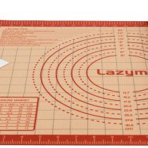 Thick Silicone Baking Mats Sheet, Non Stick Pastry Rolling Mat with Measurement 40×50cm, Non-Slip Silicon Dough kneading Mat, Counter Table Mat, Placemat, for Pie/Cake/Pizza Mats (Red+Scraper)