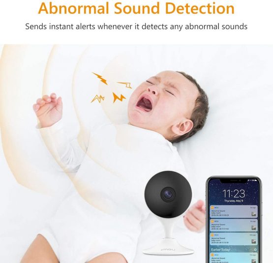 Wifi Camera Indoor 1080P Home Security Camera, Wireless Baby Pet Monitor Camera for Dog Elder Nanny, 10m IR Night Vision, Human Motion/Sound Detection, 2-Way Audio, Built-in Siren, Work with Alexa - Image 3