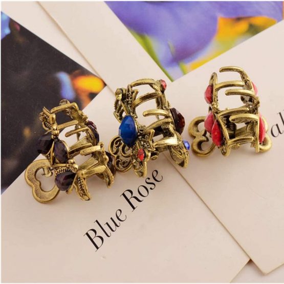 12 Pcs Mini Hair Clips Vintage Mini Jaw Claw Clips Mini Metal Hair Clamps Mini Butterfly Jaw Clips for Girl Women Hair DIY Accessory ( Random Style ) - Image 4
