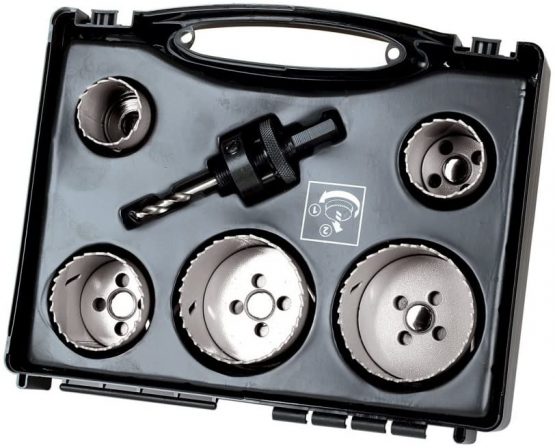 wolfcraft "Electricity and Plumbing" Bi-Metal Hole Saw Blade Set, 6 Pcs. I 3764000