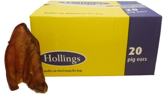 Hollings Whole Pig Ears Dog Treats, 20 x Bulk Box