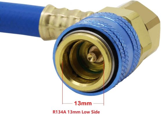 HSEAMALL R134A automotive air conditioning Refrigerant Charge Hose,Recharge Measuring Hose W/Manifold Gauge - Image 4