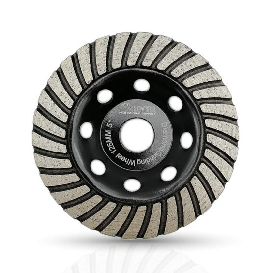 SHDIATOOL Diamond Grinding Cup Wheel 125mm/5 Inch Turbo Row for Marble Concrete Masonry Granite
