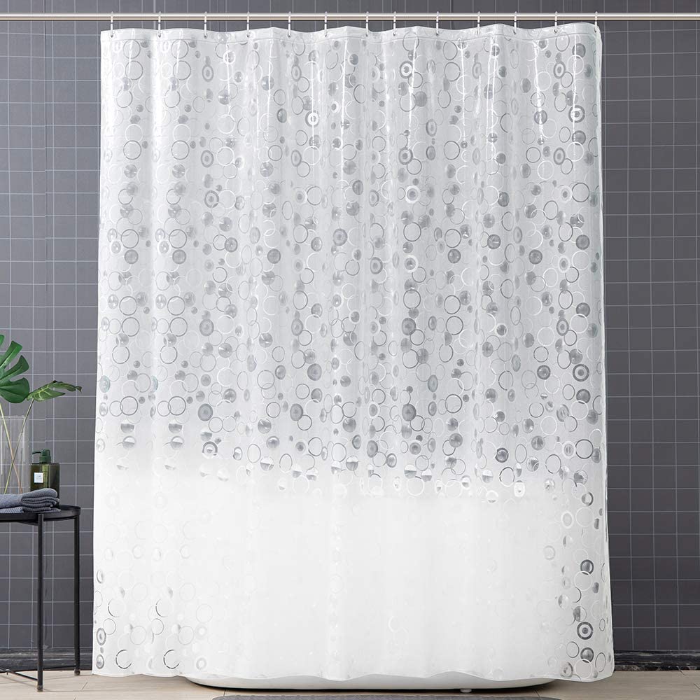 OTraki Shower Curtain 200 x 200 cm 3D Frosted Waterproof and Mildew