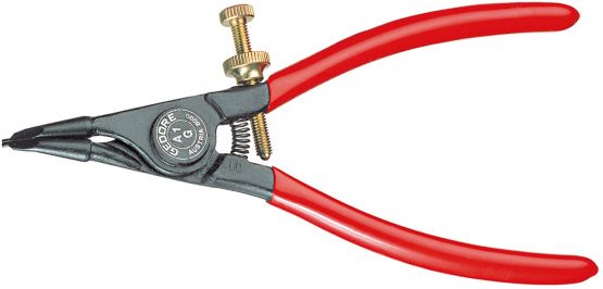 GEDORE Circlip pliers for outer circlips, With opening spring/finger protection, 30° angled, Tip dia. 1.1 mm, 8000 A 1G