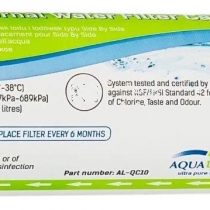 Universal External Undersink Inline Fridge Water Filter with 1/4" (6.35mm) Push Fit Tube Connectors.