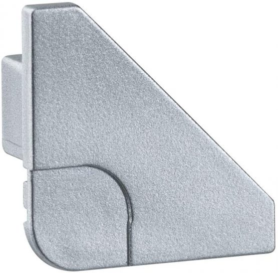 Paulmann 70266 Cap for a Clean Finish 2-Pack Delta Profile Accessory Plastic for LED Strip skirting, Matt Aluminium - Image 2