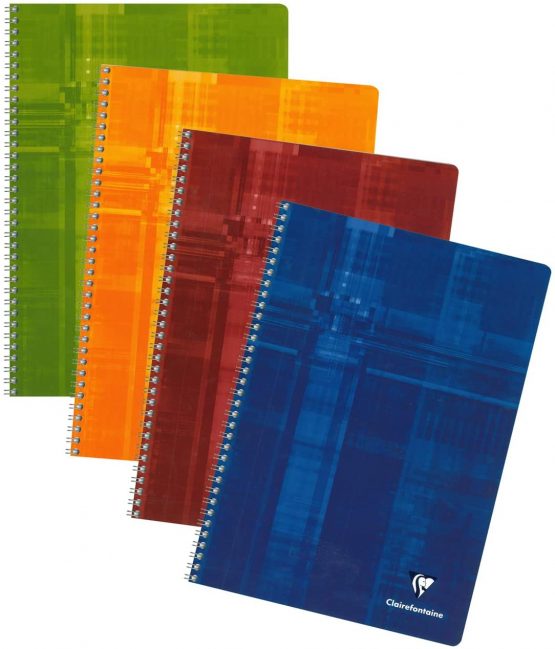 Clairefontaine Wirebound Notebooks, A4, Lined, 90 g, 50 Sheets - Random Colour
