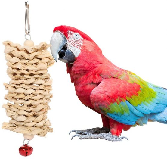 Yorgewd 7 Pack Bird Toys, Natural Wood Small Bird Cage Toys Small Parrot Swing Chewing Toys for Budgies, Small Parakeets, Conures, Love Birds, Cockatiel, Finches - Image 4