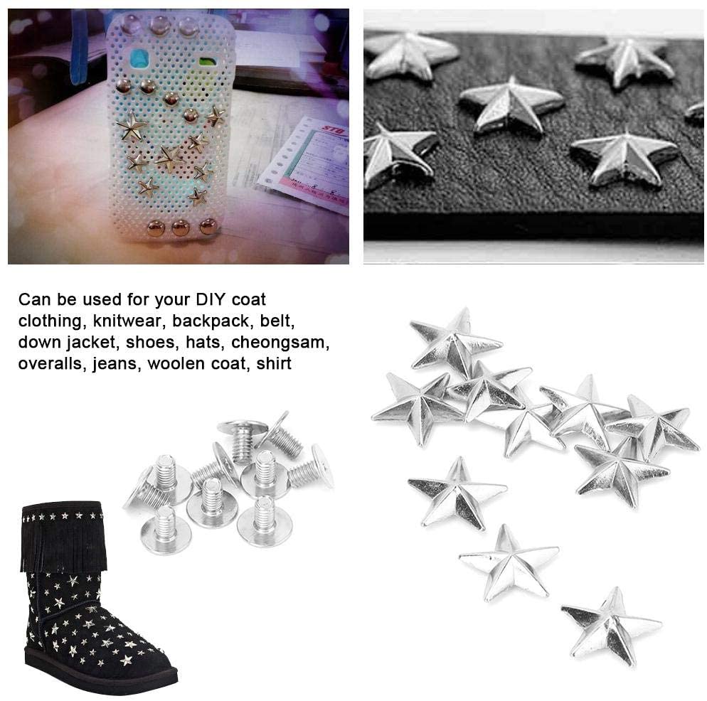 Leather Rivets, 14mm Punk Rock Style Star Shaped Studs with Spikes for Clothes Belts Belts Bags Shoes Jackets - Image 2