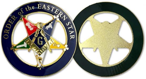 AtSKnSK Order of the Eastern Star Round Freemason Masonic Auto Emblem - Image 4