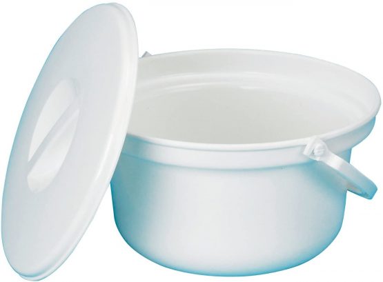 Performance Health Round Commode Bucket with Lid for Elderly, Handicapped and Disabled, Pan Capacity : Two Litres