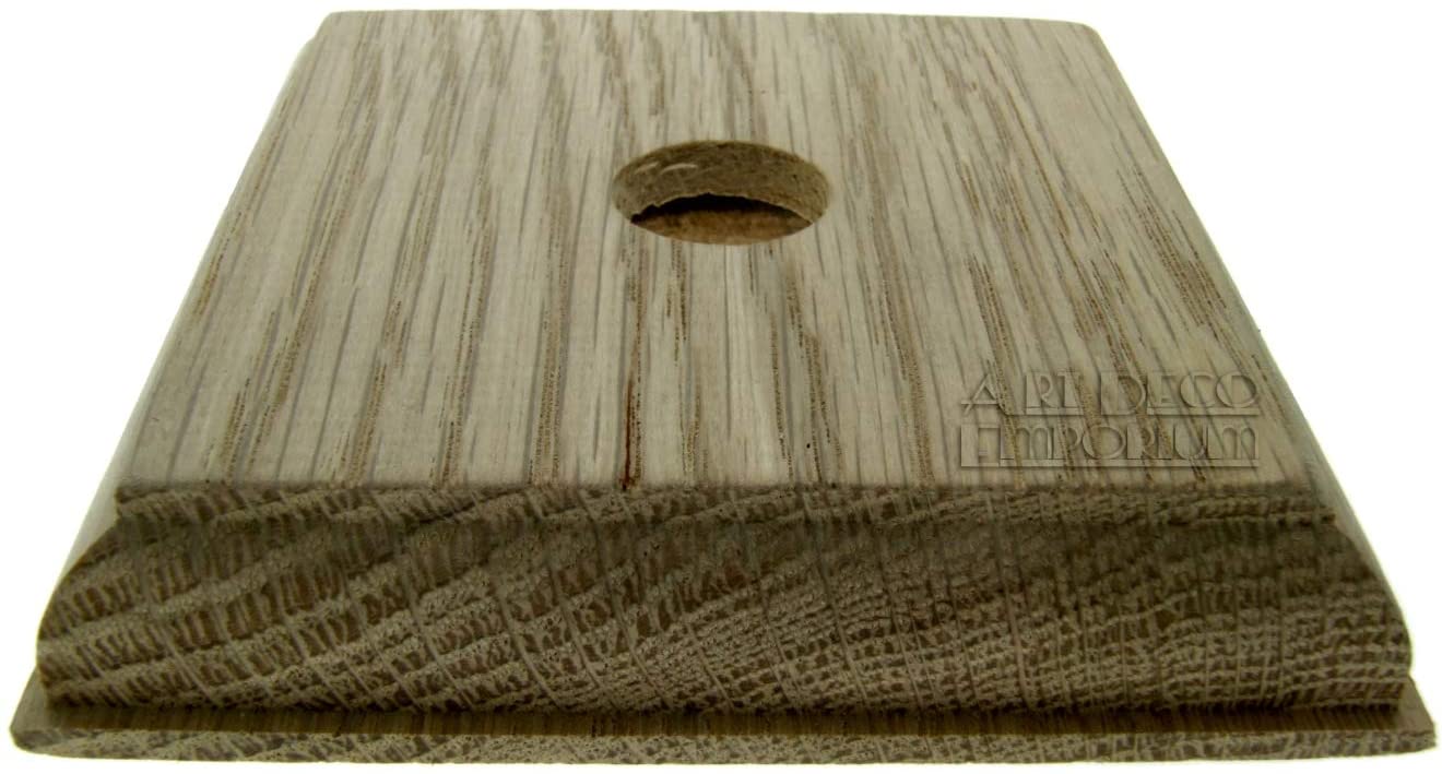 Solid Natural Oak Ogee Profile Square Switch Mount 1 Gang for 1 Switch for Toggle Dolly, Period, Vintage and Bakelite Light Switches