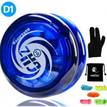 MAGICYOYO Responsive Yoyo D1 GHZ, Yoyo for Kids Yoyo Beginners Professional Yoyo Looping Yoyo with 5 Yoyo Replacement Strings + Yoyo Glove + Bag (Blue)