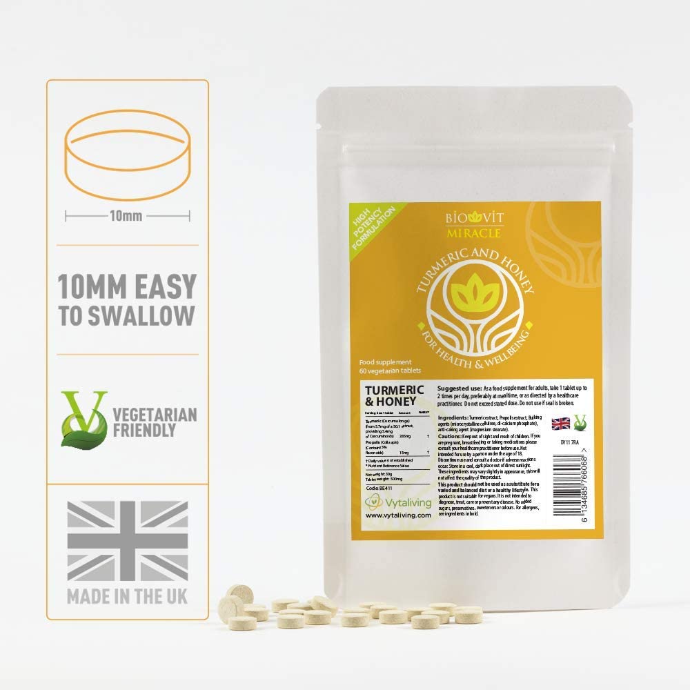 VYTALIVING Biovit Turmeric & Honey 2500mg - Joint Care Supplements - Turmeric Supplements - Immunity Booster - Joint Relief