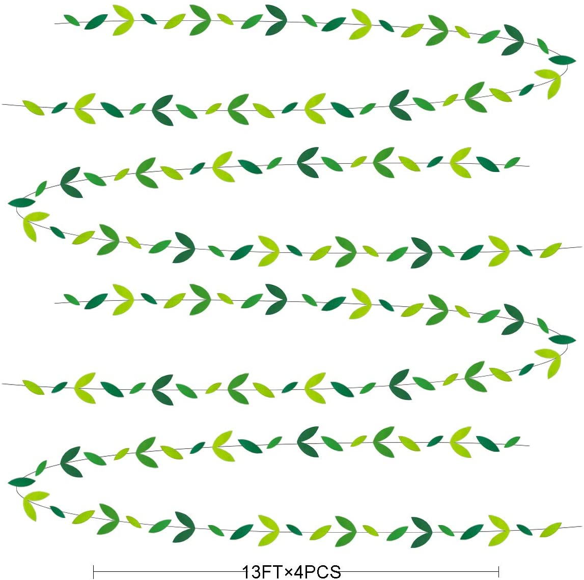 PinkBlume 52 Fts Spring Green Leaf Garland Party Decorations Kit for Birthday Baby Shower, Wedding, Engagement, Bridal Shower - Image 2