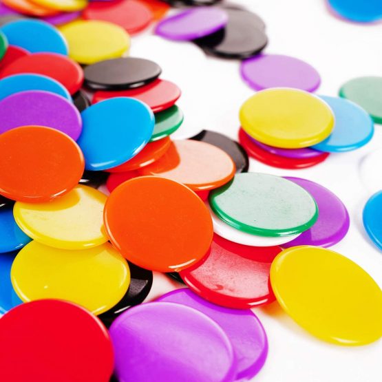 FINGOOO 160 pieces Colored Counter Bingo Chips Leaning Resource Plastic Markers for Kids Math Counting Education - Image 2