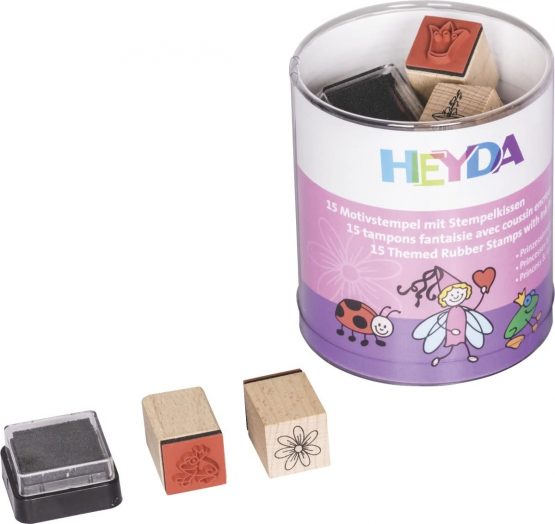 Baier & Schneider Princesses & Fairies Wooden Rubber Stamps Stamp Set for Children, 1.5 x 1.5 - Image 2