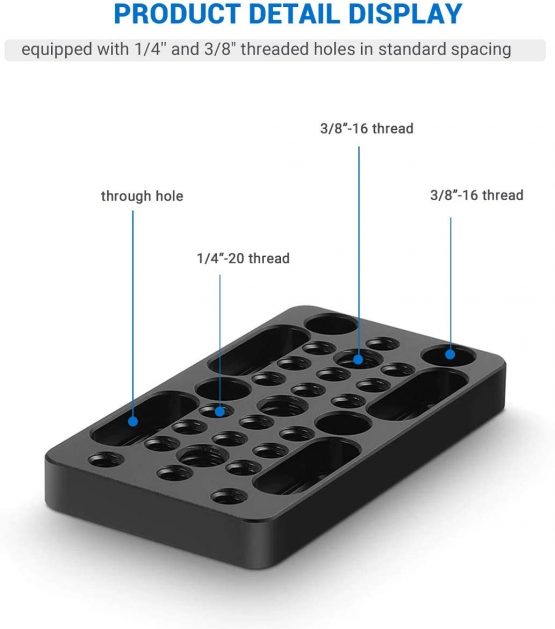 SMALLRIG Cheese Plate with 1/4 and 3/8 Threads for DSLR Camera Rig - 1598 - Image 2