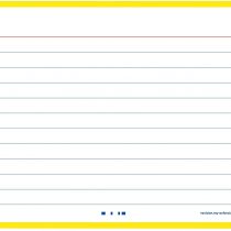 Flash Cards by Oxford, Ruled with yellow frame, double-sided, A6, Pack of 80 cards