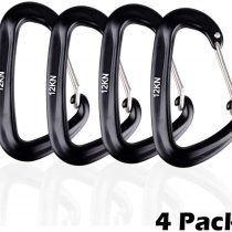 TRIWONDER 12KN 25KN Wire Gate Carabiners Screwgate Carabiner Aluminum Heavy Duty D Shape Climbing Carabiners for Hammock Camping Hiking