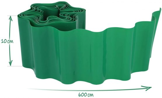 com-four® 2x Lawn edge made of plastic - Beeteinfassung for lawn, flowerbed or mowing edge - length customizable - Image 2