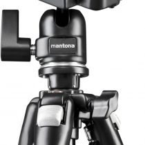 Mantona Scout Max tripod, 157 cm (incl. ball head with quick-release plate, in-built bubble level, max. load-bearing capacity of 6 kg)