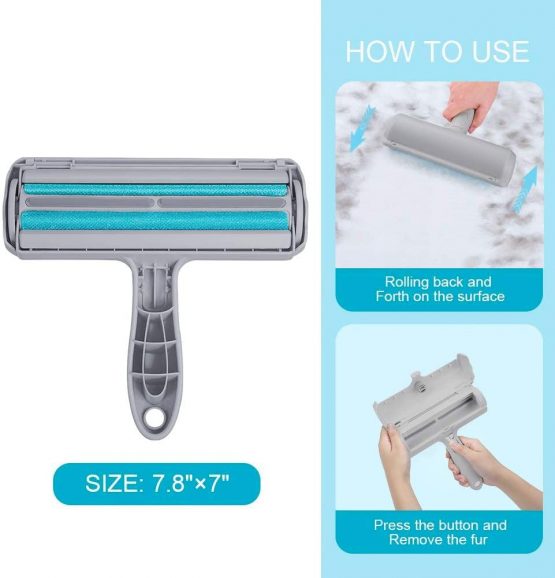 MUDEELA Reusable Pet Hair Remover Roller for Furniture, Easy to Clean