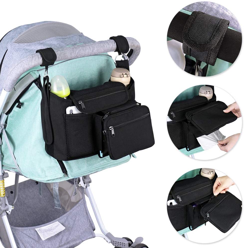 Buggy Pram Bag Organiser Non-Slip Stroller Organiser Waterproof ...