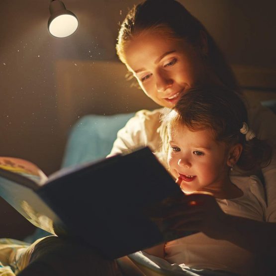 Clip on lamp,360 ° Rotating Clip Book Light Portable Reading lamp, Clip in The Desk/Table/Double Bed/Cabinet Lighting (Desk lamp,Seven Colors for Your Choice) (Blue) - Image 3
