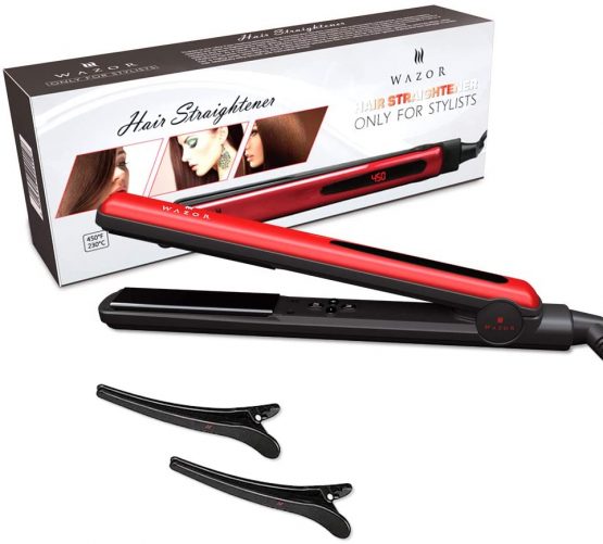 Wazor Professional Hair Straightener, 1 Inch 3D Floating